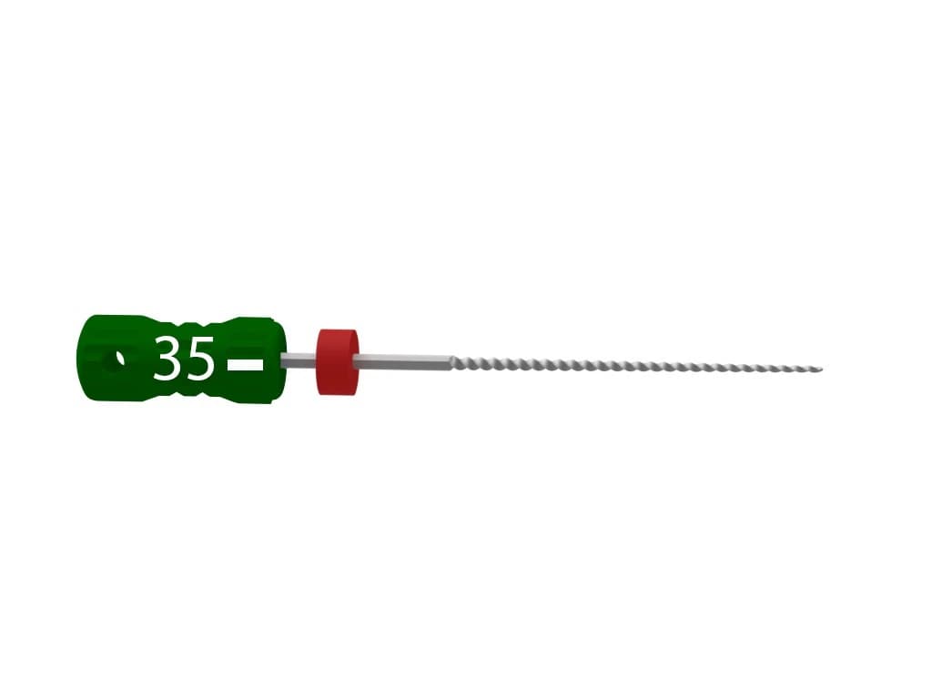 MicroMega B6 K-Files, Size #35, 31 mm, Stainless Steel, Sterile, 0.02 Taper, Pack of 6, #60029740 - MicroMega B6 K-Files n035 L31 Sterile Pack of 6 - Image 1
