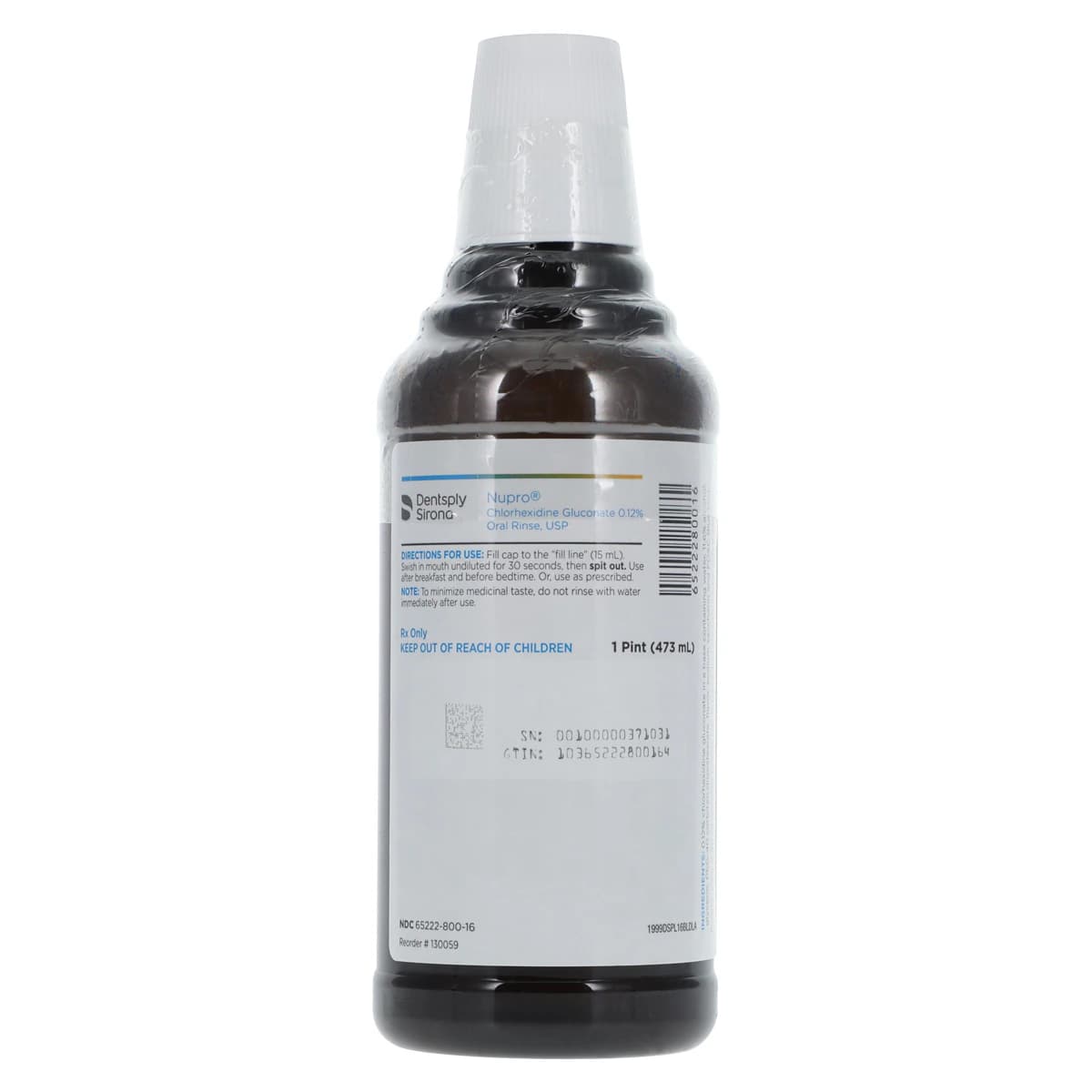 NUPRO Chlorhexidine Gluconate 0.12% Oral Rinse, Mint, 16 oz Bottle, 130059 - NUPRO Chlorhexidine Gluconate - Image 1