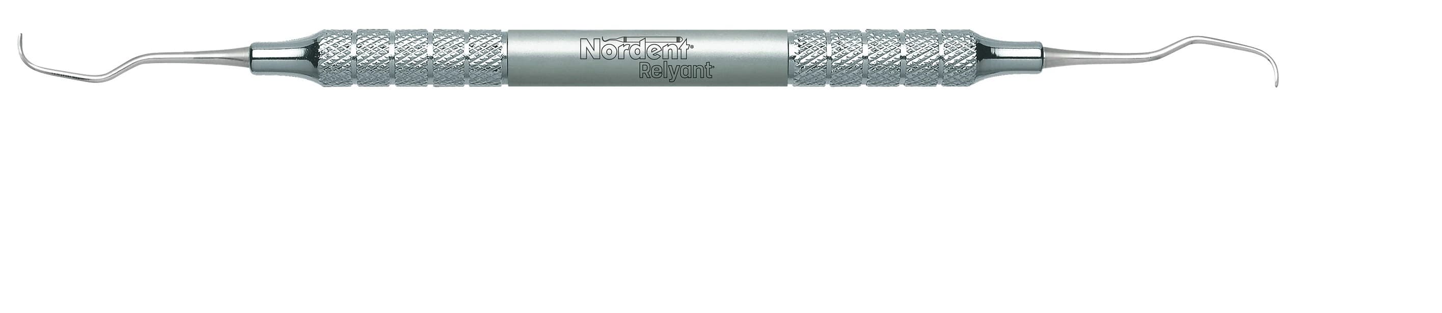 Nordent Relyant Gracey Curette #1-2, Double-End, Relyant #6 Handle, Stainless Steel, VSCGR1-2 - Curette DE Relyant Gracey #1-2 #6 Handle - Image 1