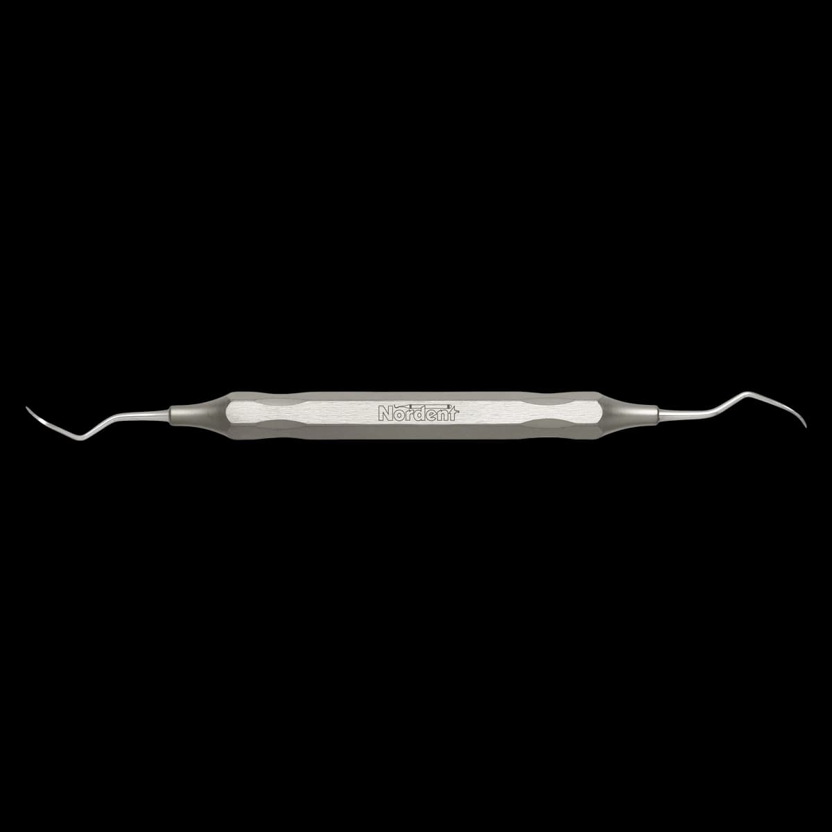 Nordent Sickle Scaler #204, Posterior, Double End, DuraLite Hexagonal Handle, Stainless Steel - Sickle Scaler – # 204, Posterior, Double End - DuraLite® Hexagonal Handle - Image 1