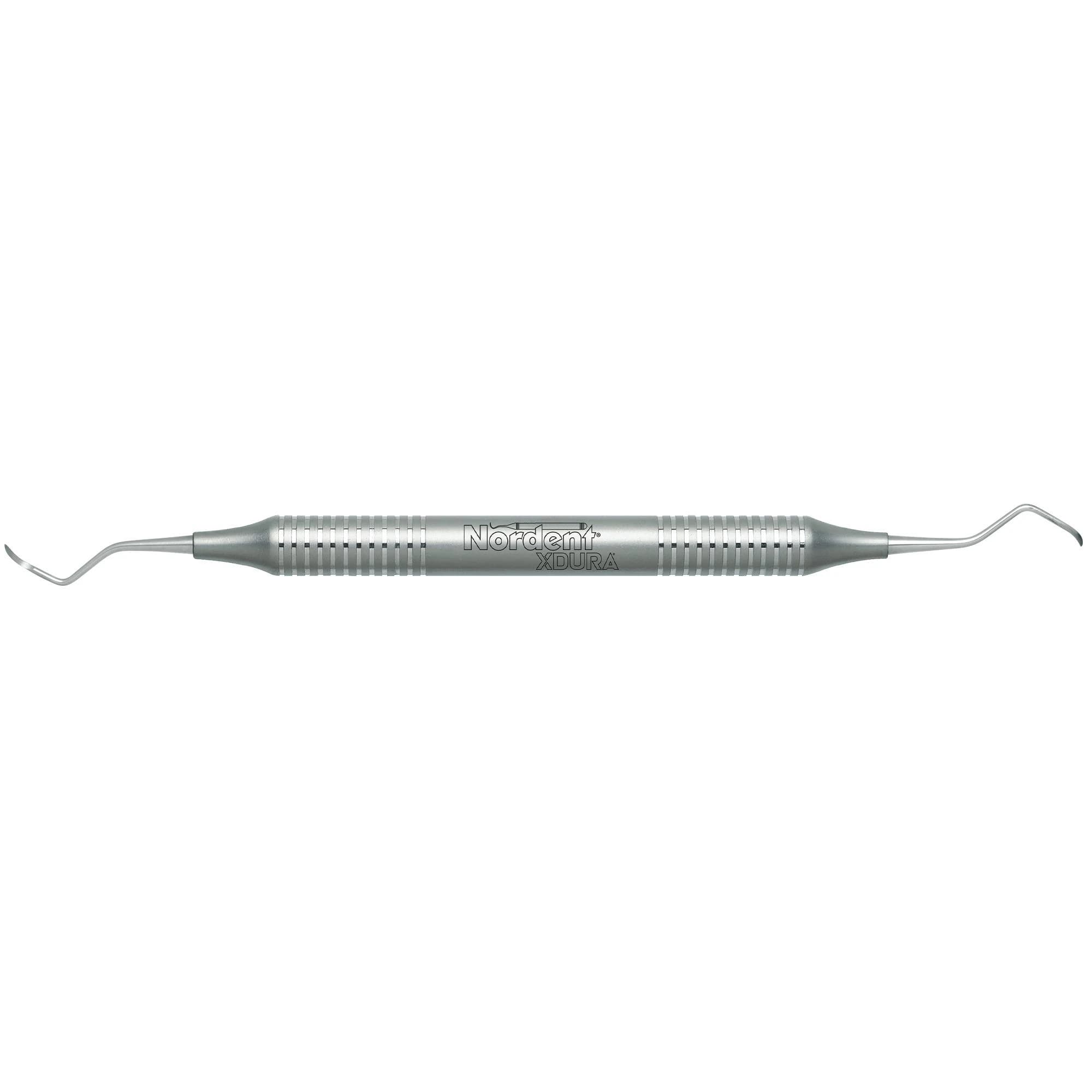 Nordent XDURA McCall #13S-14S Double-End Curette, DuraLite Round Handle, Stainless Steel, RENSM13S-14S - XDURA® Universal Curettes - McCall #13S-14S - DuraLite® Round - Image 1