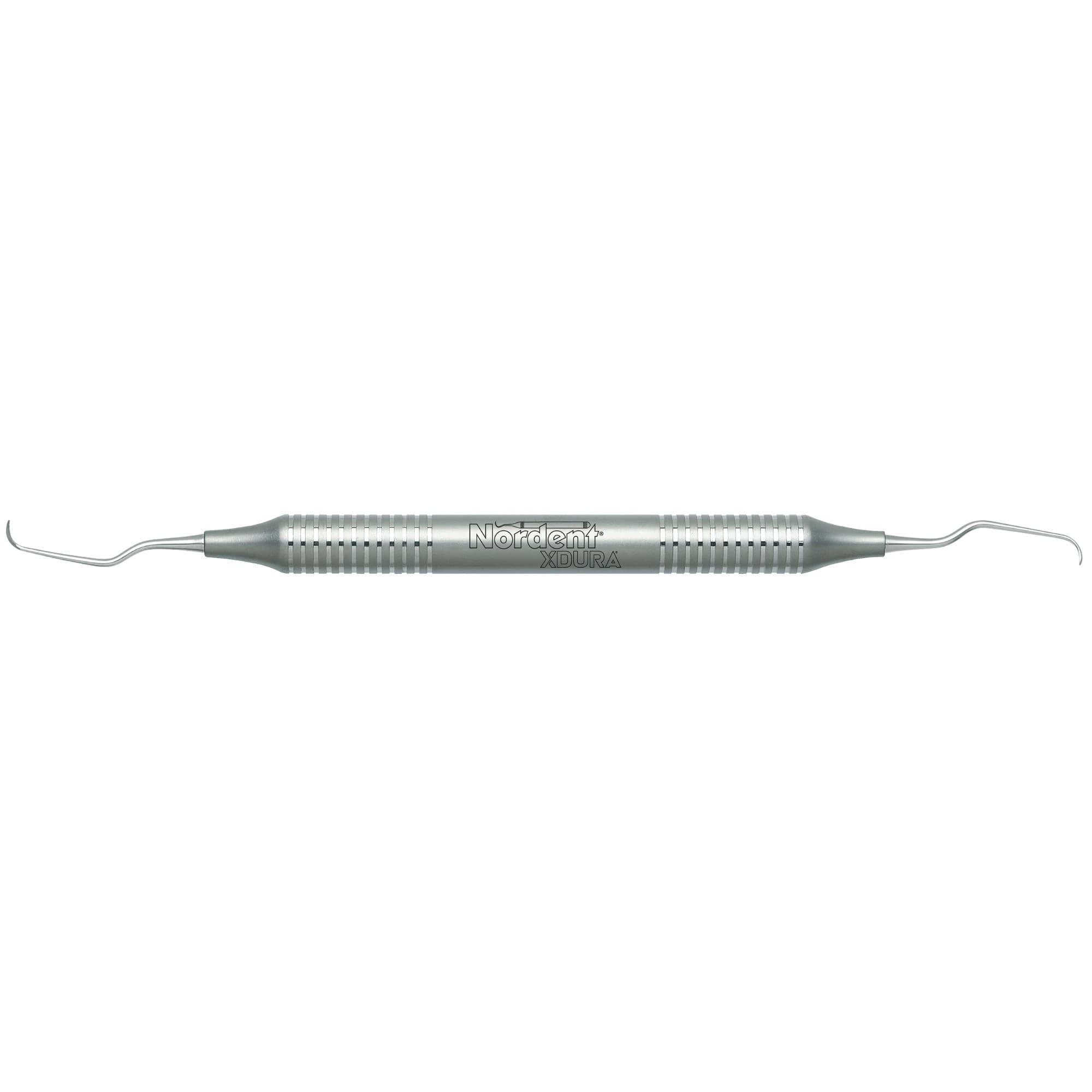 Nordent XDURA Gracey Curette #5-6, Double End, Mini Blade / Long Reach, DuraLite Round Handle, Stainless Steel, RENSGR5-6ML - Xdura Curette DE Gracey #5-6 Mini Blade / Long Reach DuraLite® Round Handle - Image 1