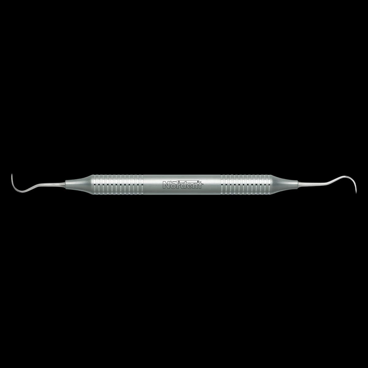 Nordent #N67 (H6/H7) Offset Sickle Scaler, Double-Ended, Anterior, DuraLite Round Handle, Stainless Steel, 1/Pk, RESCN67 - Offset Sickle Scalers, Double-Ended, # N67, DuraLite Round, 1/Pk, RESCN67 - Image 1