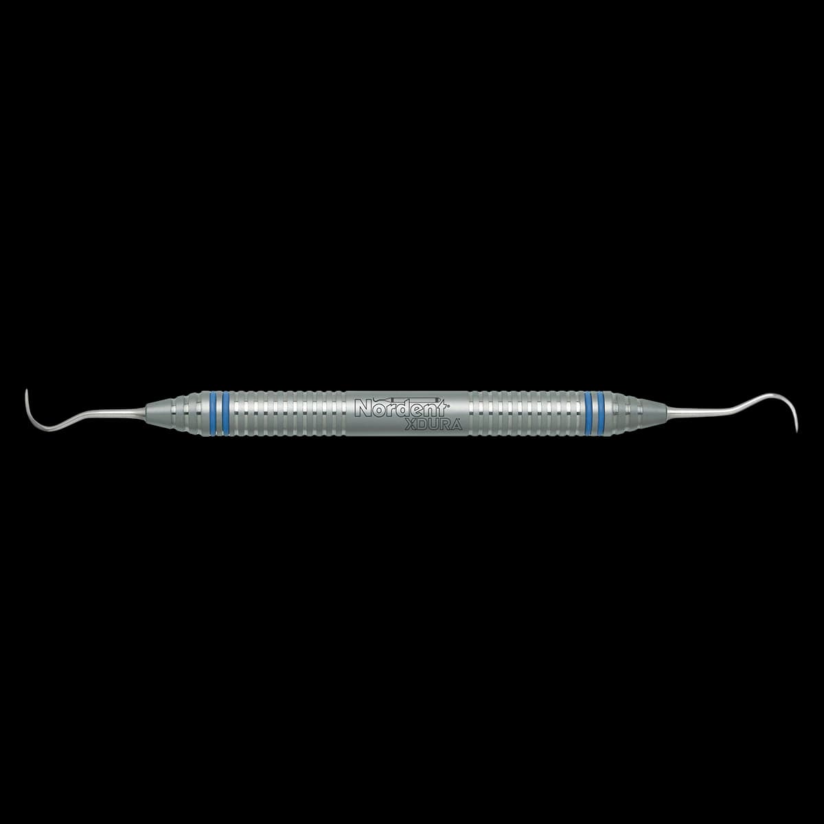 Nordent XDURA Double-Ended Offset Sickle Scaler N67 (H6/H7), DuraLite ColorRings Handle, Stainless Steel - Offset Sickle N67 XDURA - Image 1