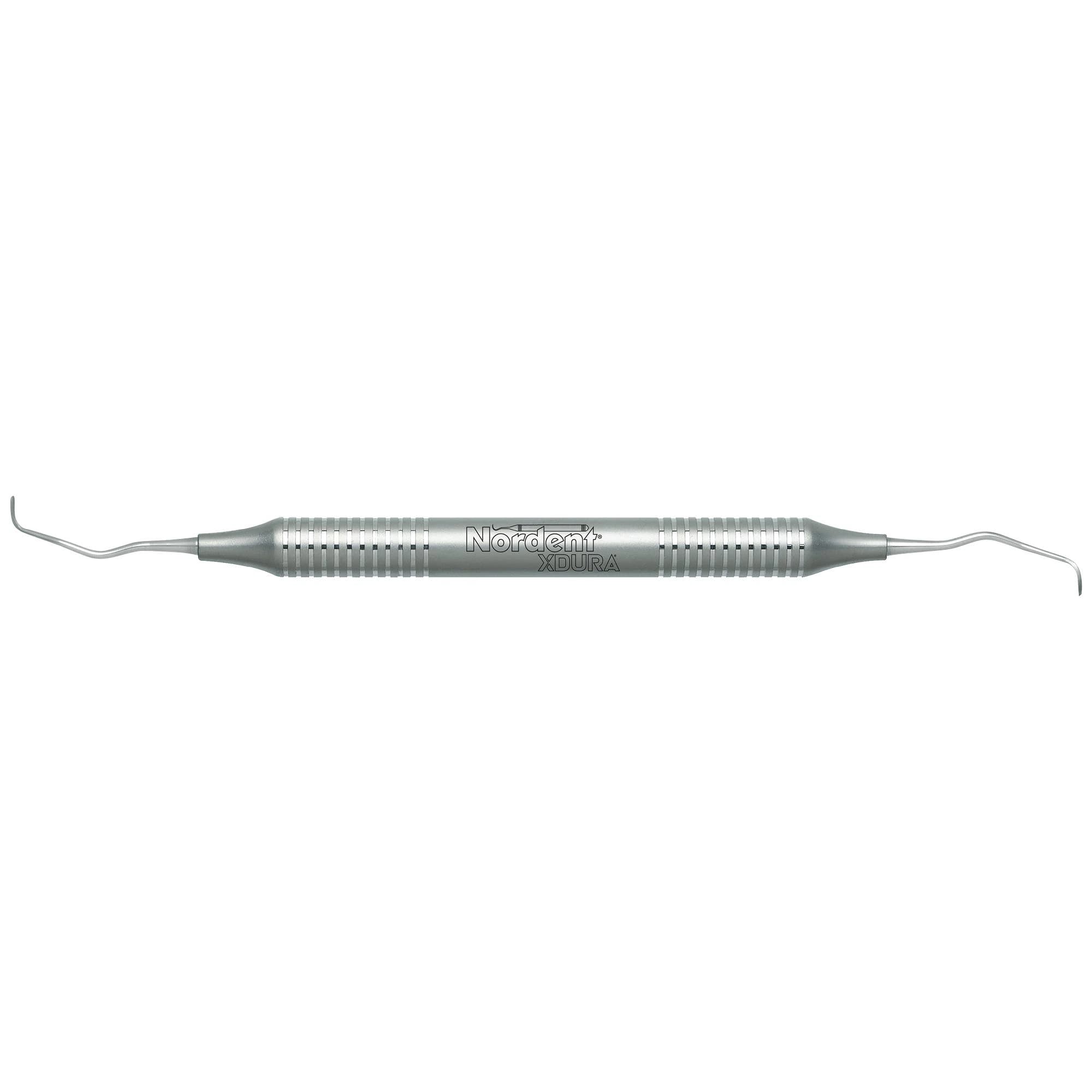 Nordent XDURA Universal Curette, Langer #1-2, Double-Ended, DuraLite Round Handle, Stainless Steel, RENSLN1-2 - XDURA® Universal Curettes - Langer #1-2 - DuraLite® Round - Image 1