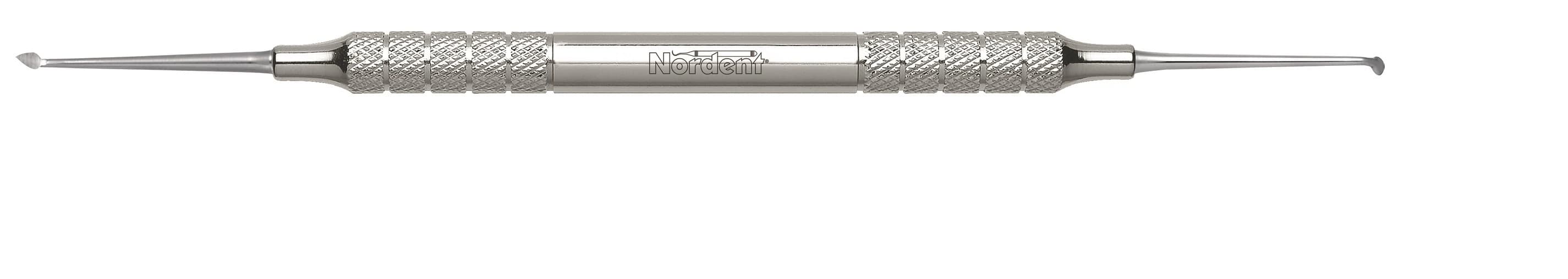 Nordent #89/92 Double-Ended Cleoid/Discoid Carver, Standard Handle, Stainless Steel, 1/Pkg - Carver – # 89/92, Cleoid/Discoid, Standard Handle, Double End - Carver – # 89/92, Cleoid/Discoid, Standard Handle, Double End - Image 1