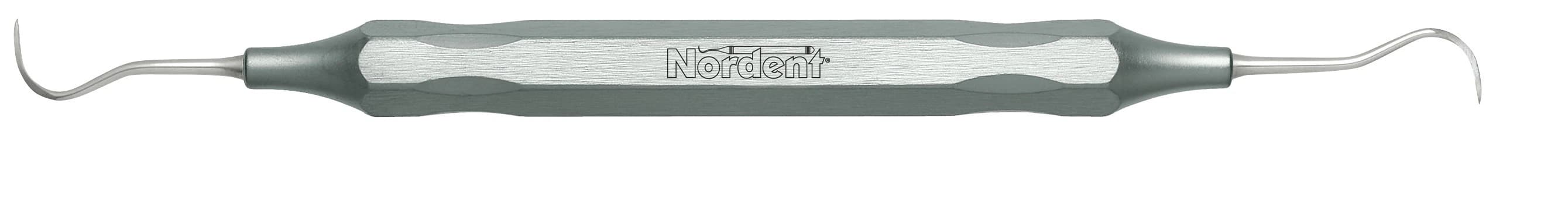 Nordent Sickle Scaler #N67 (H6/H7), Anterior Offset, Double End, DuraLite Hexagonal Handle, Stainless Steel, ESCN67 - Sickle Scaler – # N67 (H6/H7), Offset, Anterior, Double End - DuraLite® Hexagonal Handle - Image 1