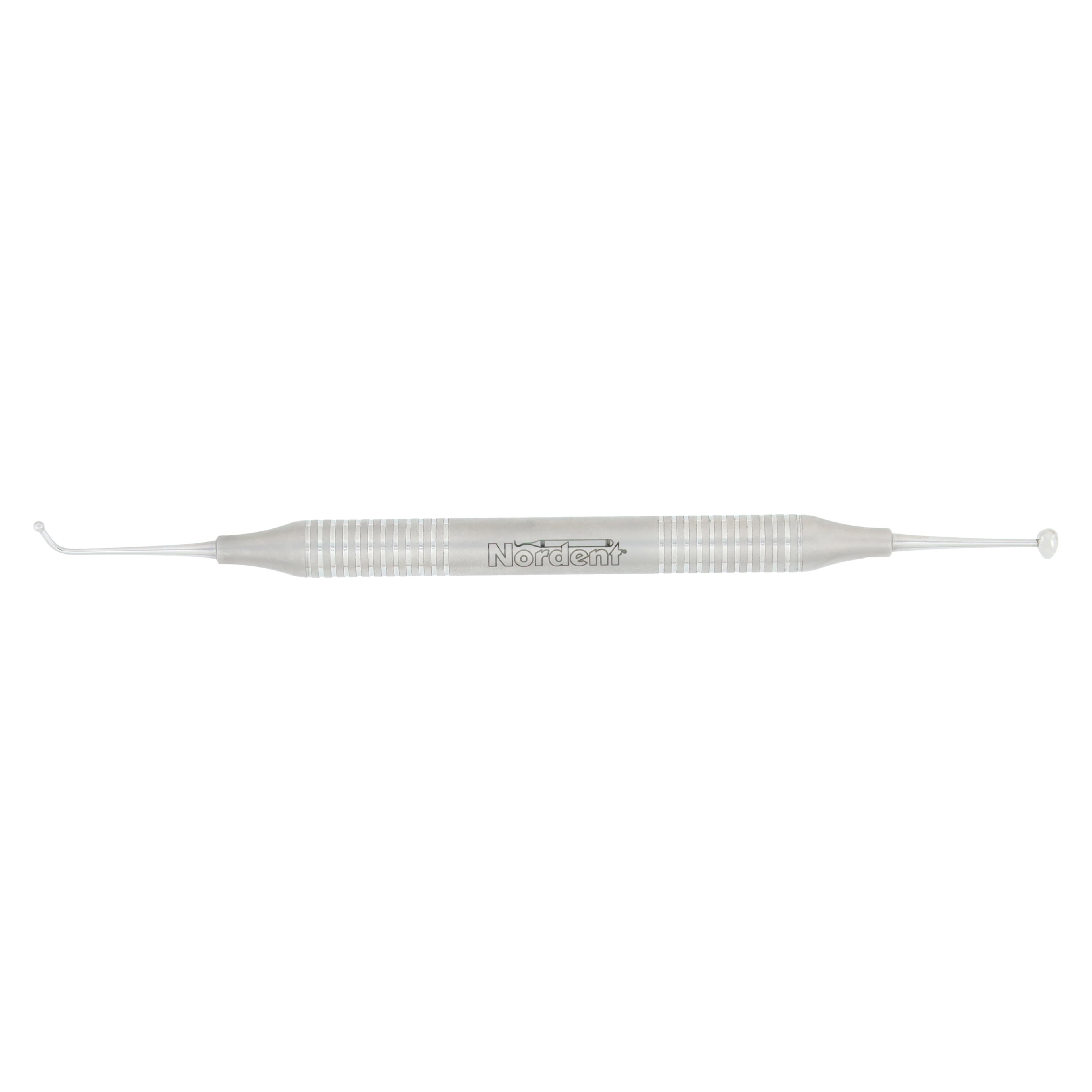 Nordent #26-29 Ball-Football Burnisher, Double-Ended, 1.9 mm / 3.6 mm, DuraLite Round Handle, REBR26-29 - Amalgam Restoration Burnisher Ball/Football #26-29 Round Handle - Image 1