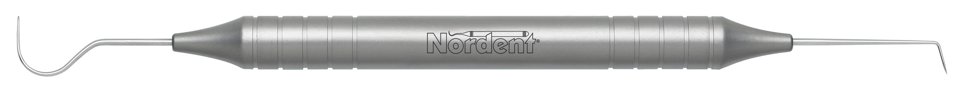 Nordent #23/6 Double-Ended Explorer, DuraLite Round Handle, Stainless Steel - Explorers - Double-Ended - #23/6 - DuraLite® Round - Image 1