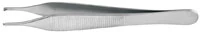 Nordent Adson Tissue Forceps, Rat Tooth 1 x 2, Straight, #108, 125 mm, Stainless Steel, FT108 - Tissue Forceps - Adson Rat Tooth (1 x 2) - #108 (125 mm) - Image 1