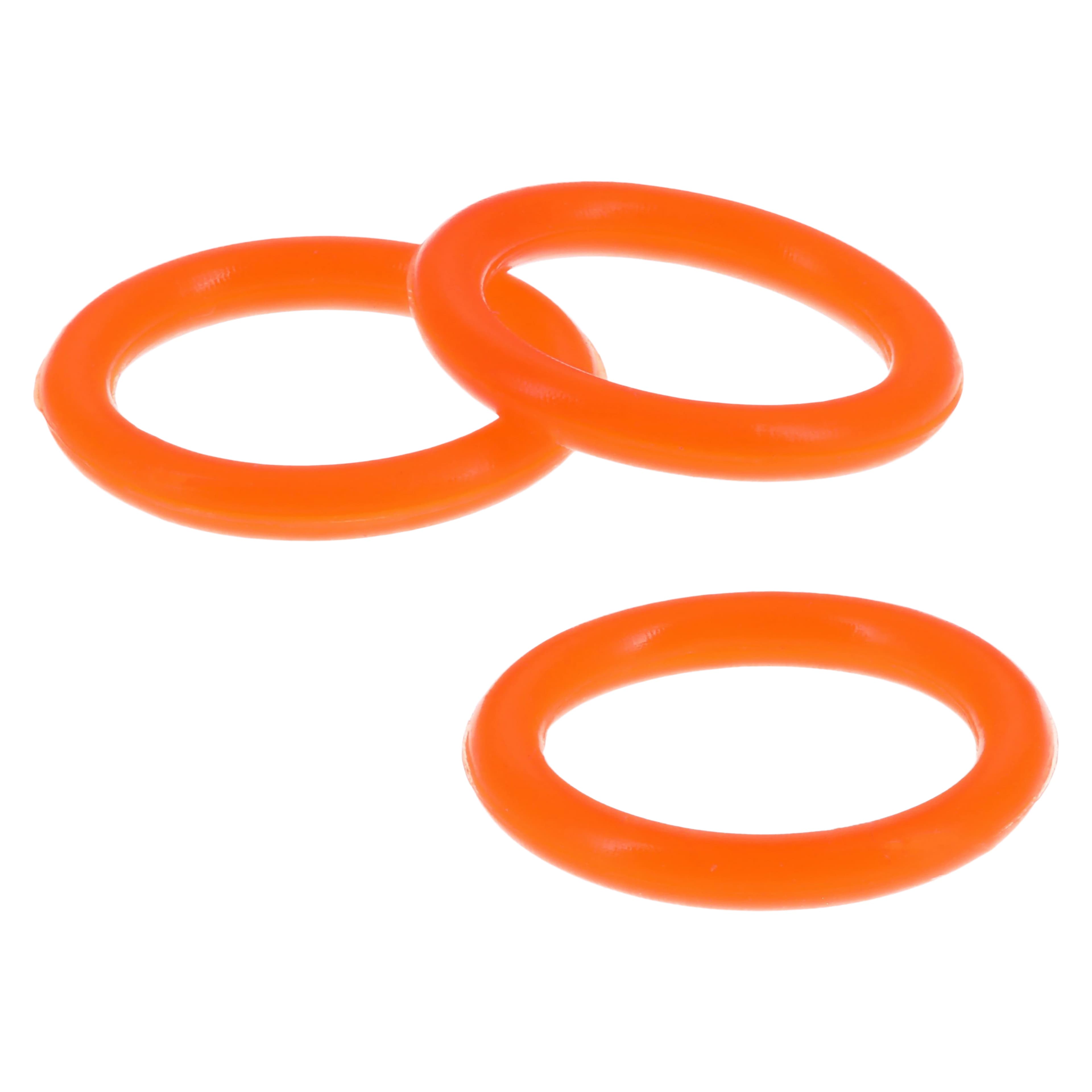 DuraLite ColorRings Color Coding Rings, Orange, Silicone Coated, 3/8 in, 48/Bag, RING-OR - Orange Color Coding Rings, Colorrings (48) - Image 1