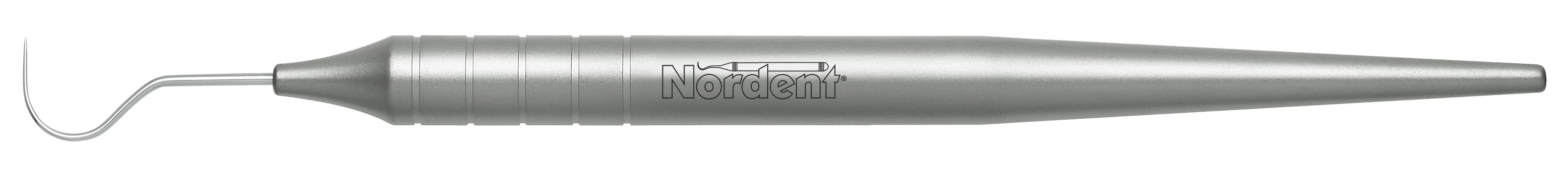 Nordent #23 Shepherd's Hook Single-End Explorer, DuraLite Round Handle, Stainless Steel, REEX23 - Explorers - Single-Ended - #23 - DuraLite® Round - Image 1