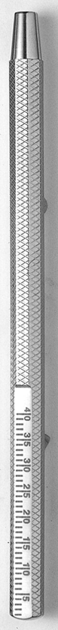 Hu-Friedy Mirror Handle #1 with mm Calibrations, Octagonal, Cone Socket, Single End, Stainless Steel - Mirror Handle #1 w/mm calibrations - Image 1