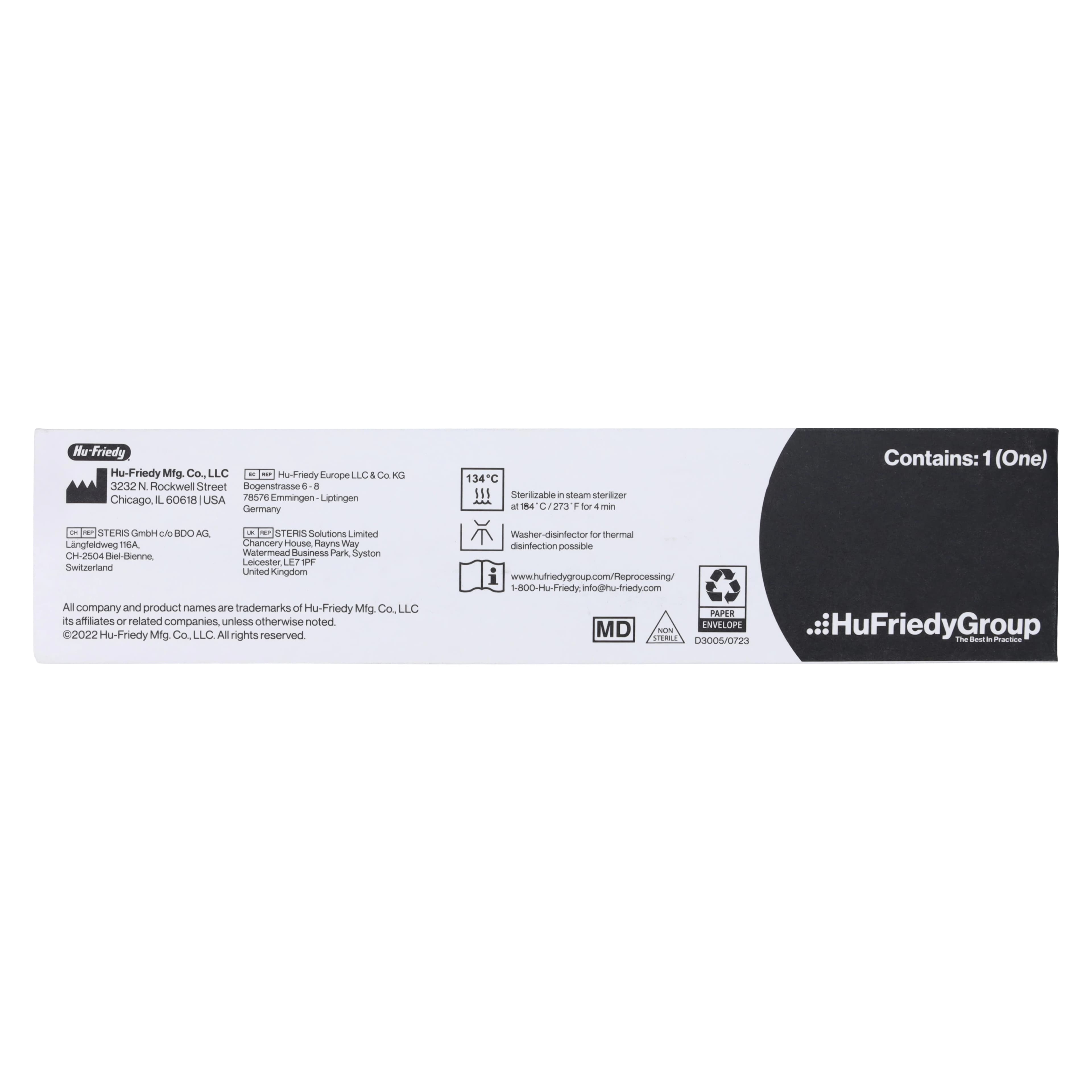 Hu-Friedy #3 Bard-Parker Style Scalpel Handle with Metric Ruler, Stainless Steel, 1 Each, 10-130-03 - Scalpel Handles, No. 3, Bard Parker Style w/Metric Ruler, 1/Pk, 10-130-03 - Image 1