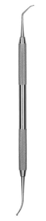 Hu-Friedy Micro-Condenser/Burnisher, Left, Small, #41 Round Handle, Double-Ended, 495271 - Small Left Apical Plugger Burnisher with #41 Round Handle - Image 1