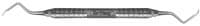 Hu-Friedy Prichard Periodontal Surgical Curette, PR1/2, Double End, #6 Satin Steel Handle, 1.5mm Working End, 712795 - Periodontal Surgical Curette Prichard 1/2 #6 Handle - Image 1