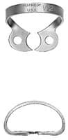Hu-Friedy Satin Steel Rubber Dam Clamp, #W2, Wingless, Premolars, 1/Pk, RDCMW2 - Rubber Dam Clamp, # W2, Premolars, Satin Steel, RDCMW2 - Image 1