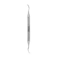 Hu-Friedy KRA-3 Kramer Double End Curette with #9 EverEdge Handle, Stainless Steel, 1 Each - #3 Kramer DE Curette with #9 EverEdge Handle - Image 1