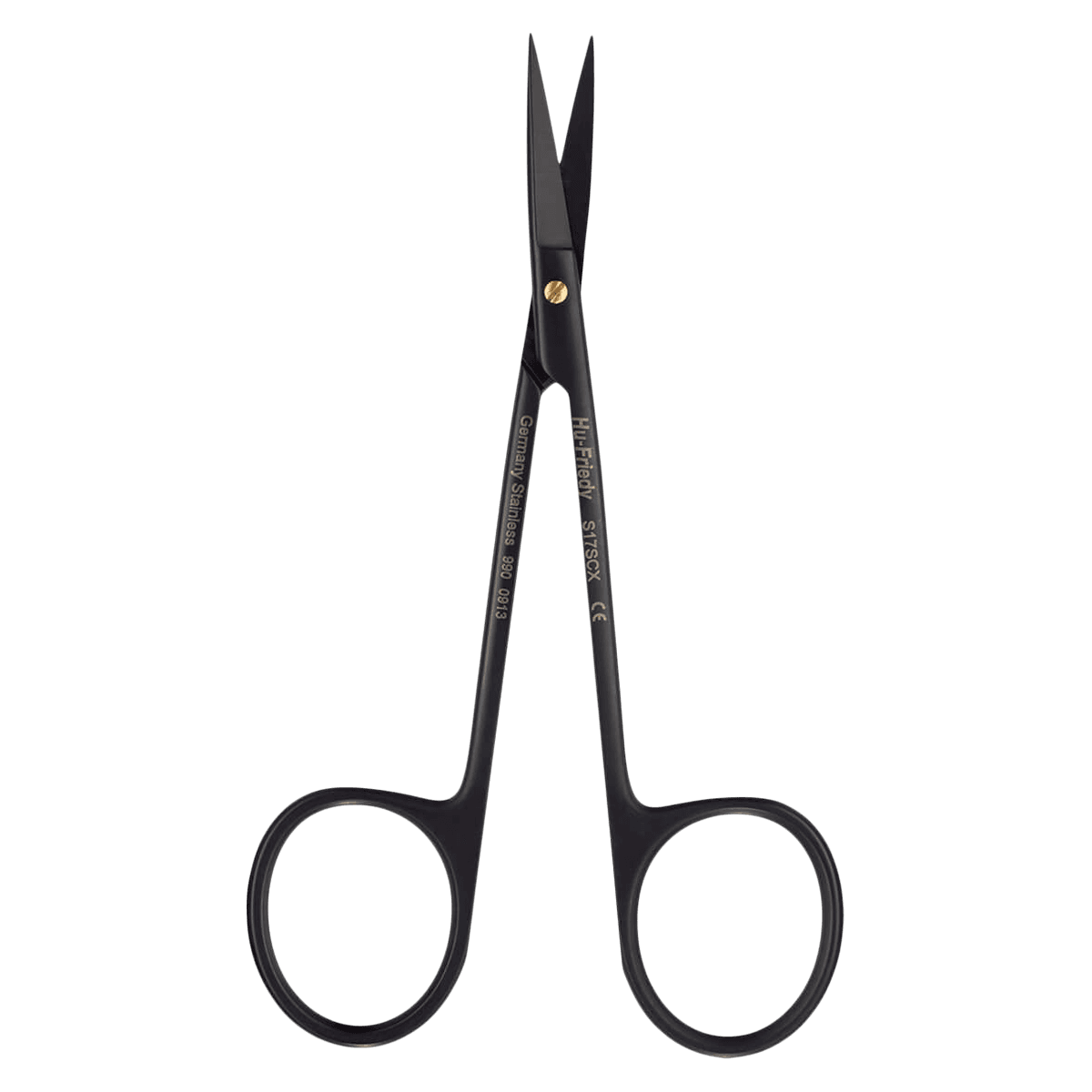 Hu-Friedy Black Line Iris Straight/Delicate Super-Cut Scissors, 4.5" - Scissors - Black Line - Iris Straight/Delicate Super-Cut 4.5" - Image 1