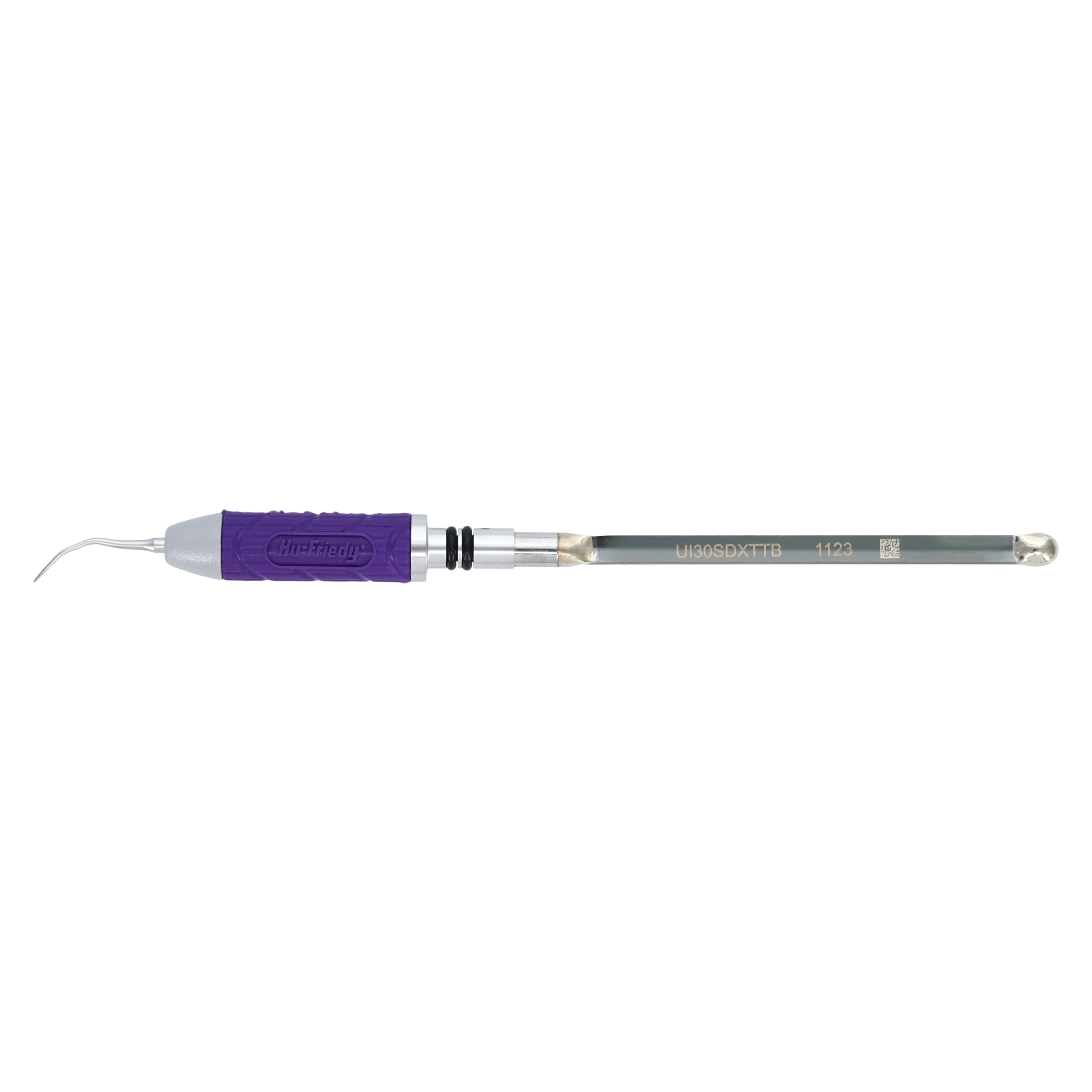 Hu-Friedy Swivel Direct Flow XT Triple Bend Ultrasonic Insert, 30 kHz, Purple, UI30SDXTTB - Swivel Direct Flow XT Triple Bend 30k Insert - Image 1