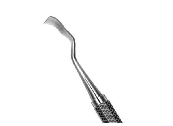 Hu-Friedy OCH-4 Ochsenbein Double-Ended Chisel #4 with #6 Handle, Satin Steel, Part No. 698245 - Och-4 Ochsenbein DE Chisel #6 Satin Steel Hdl. - Image 1