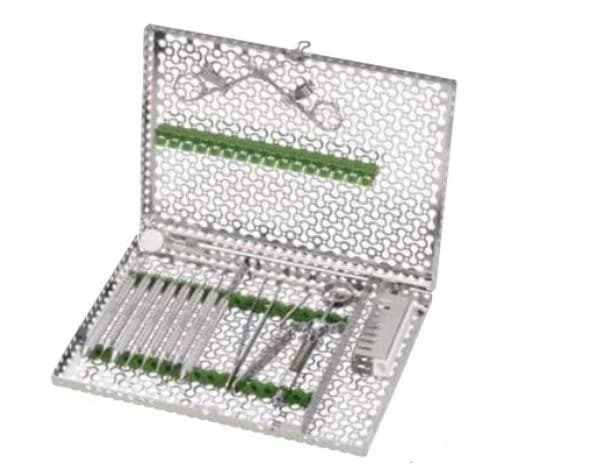 Hu-Friedy IMS Infinity Series Oral Surgery Cassette, Green, 14.5" x 1.25" x 8", IMNOS9 - IMS® Infinity Series™ Cassettes – Oral Surgery Cassette, 14.5" x 1.25" x 8" - Green - Image 1