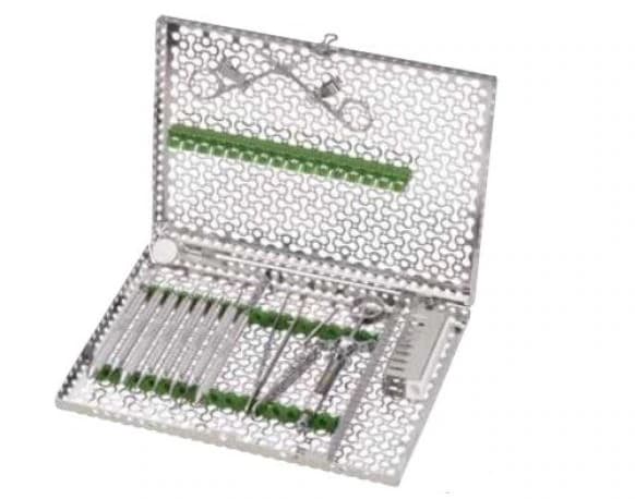 Hu-Friedy IMS Infinity Series Cassette, 12-Instrument with Accessory Area, Large, Blue, 11" x 1.25" x 8", IMN4128 - IMS® Infinity Series™ Cassettes – 12-Instrument Cassette, 11" x 1.25" x 8" - Blue - Image 1