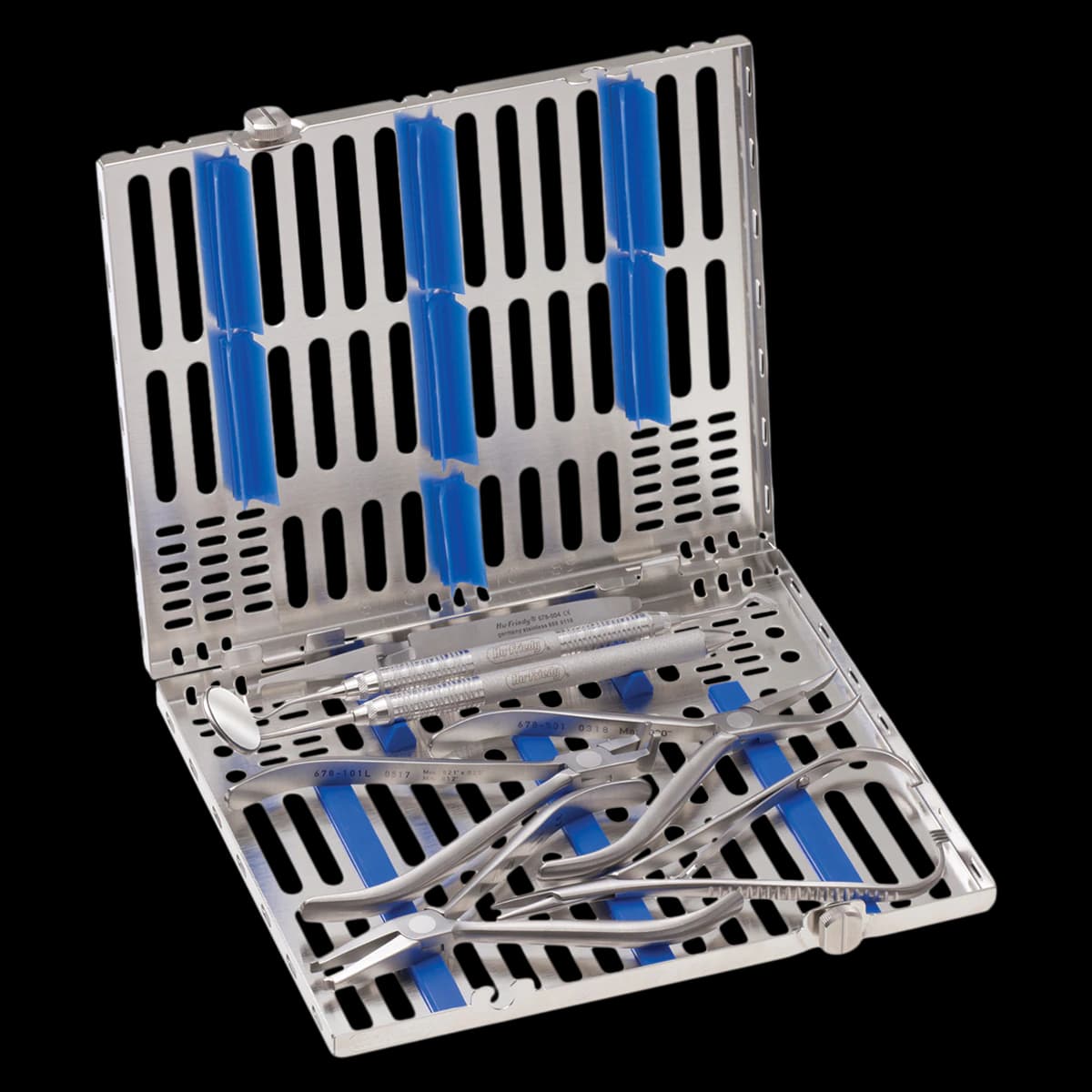 Hu-Friedy Ortho Debanding/Debonding Kit (ORTHOKIT3), 10 Instruments with Blue Cassette - Ortho Debanding/Debonding Kit - Ortho Debanding/Debonding Kit - Image 1