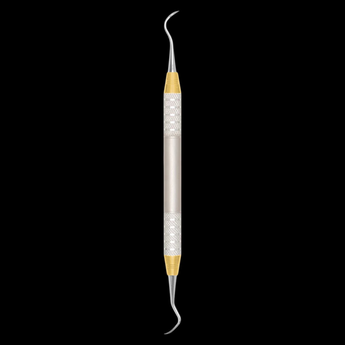A. Titan Instruments McCall 13S/14S Curette, D-Lite Handle, Double-Ended, #6, Stainless Steel - McCall 13S-14S Curette D-Lite Handle - Image 1