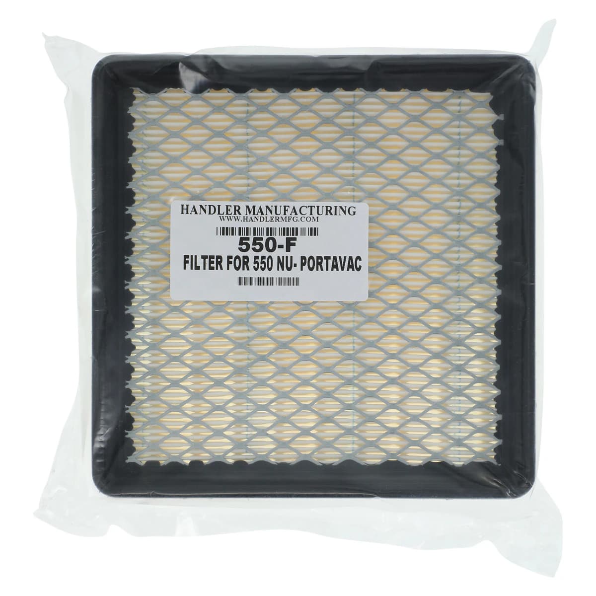 Handler Porta-Vac Filter 550-F, Reusable Pleated Cartridge, 8oz - Suction Unit #550 Filters. .. - Image 1