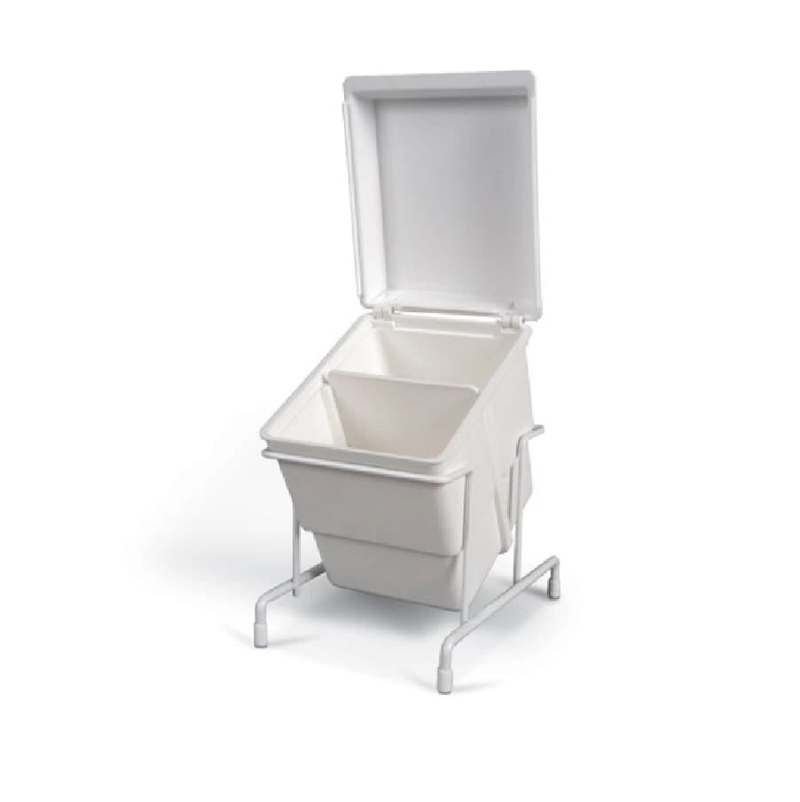 E-Z Storage Tub Single Rack, White Metal, 5" x 6-5/8" x 4-3/4", 29R650 - E-Z Storage Tub Single Rack - Image 1