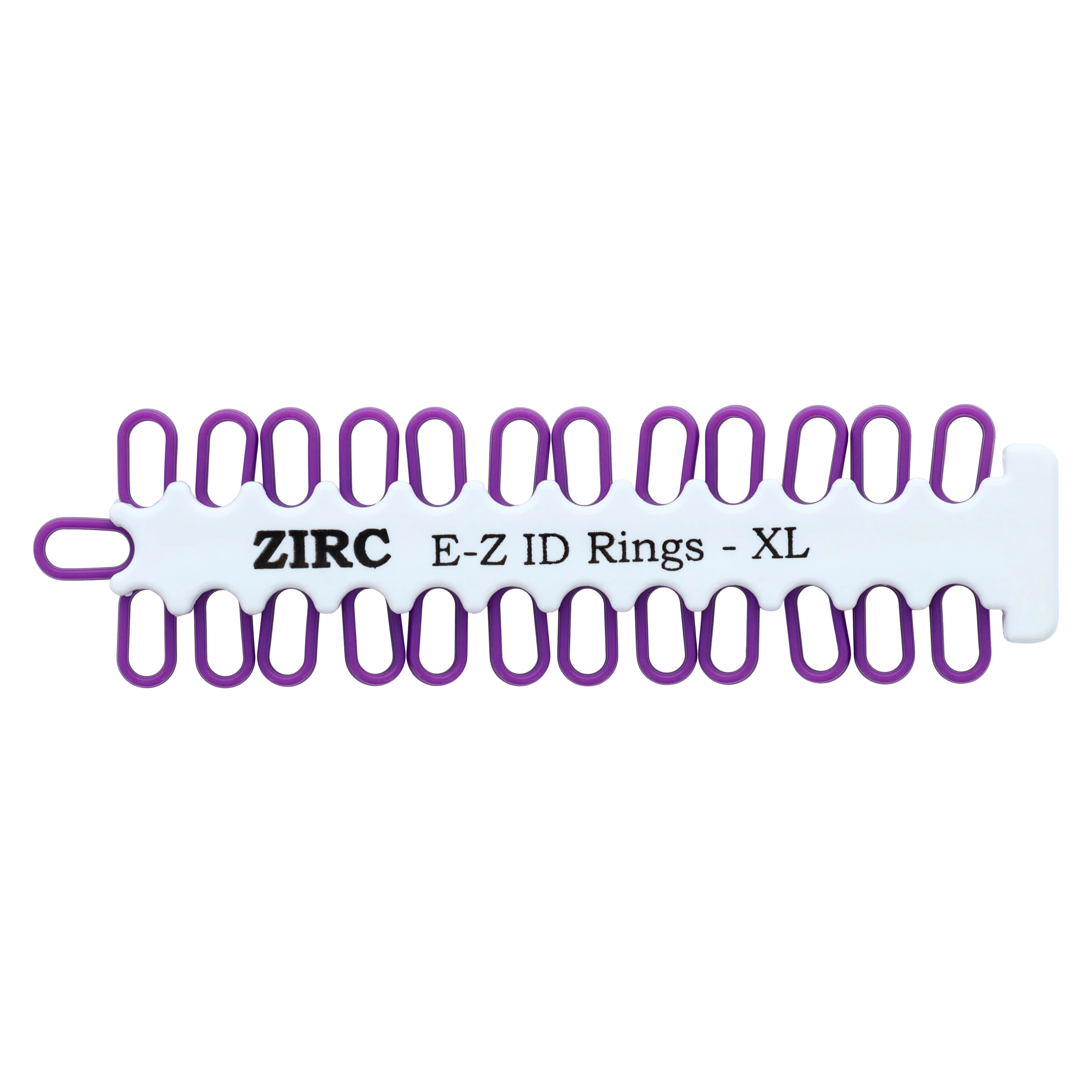 Zirc E-Z ID Rings XL, Neon Purple, 25/Pk, 70Z000R - Neon Purple E-Z ID Rings XL Pack of 25 - Image 1