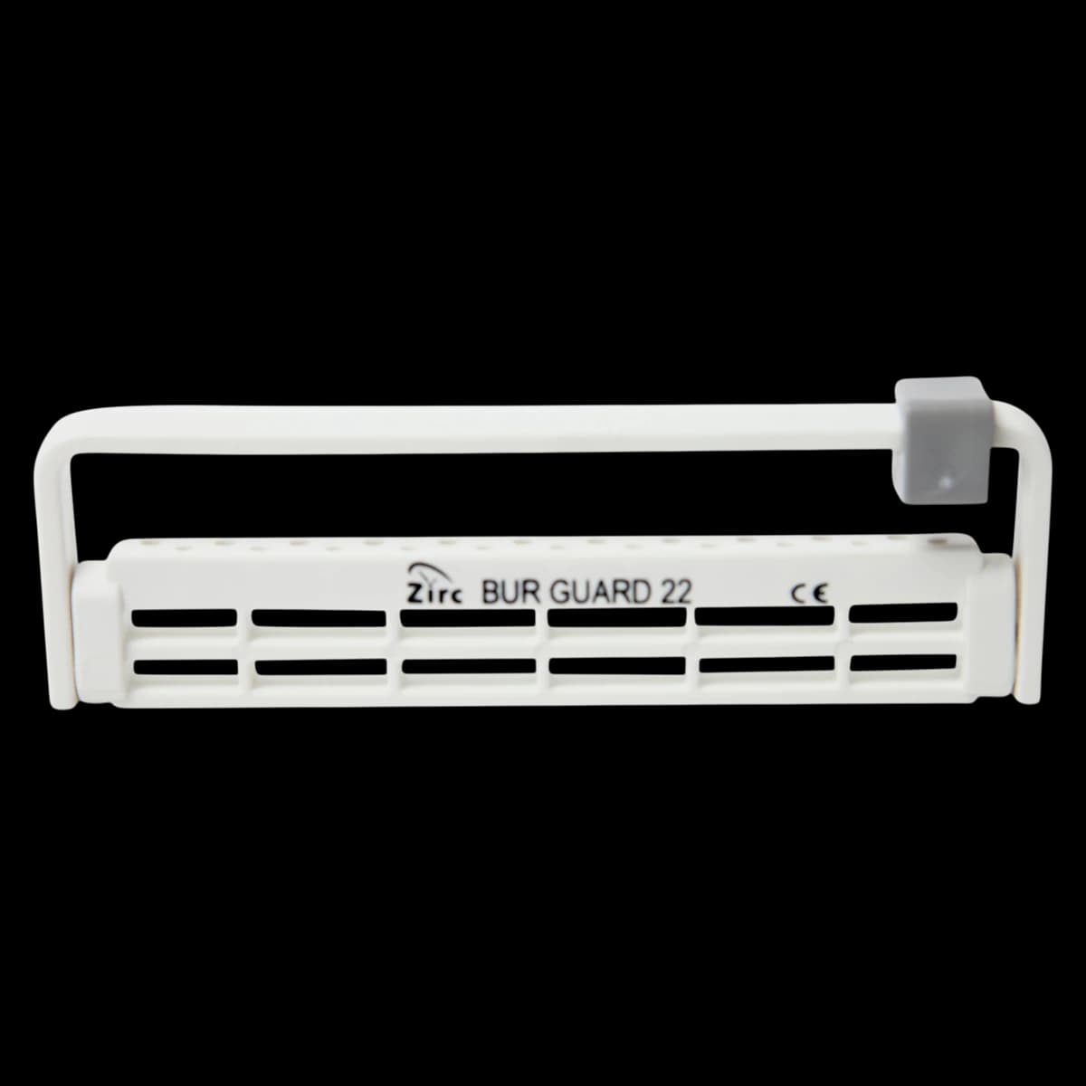 Zirc Steri-Bur Guard 22-Hole Bur Block, White, 50Z410A - White 22-Hole Steri-Bur Guard - Image 1