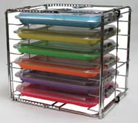 Zirc Multi-Mod Rack, 6-Place, Adjustable Chrome-Plated Tray & Tub Rack, 21Z105 - Multi-Mod Rack 6-Place - Image 1