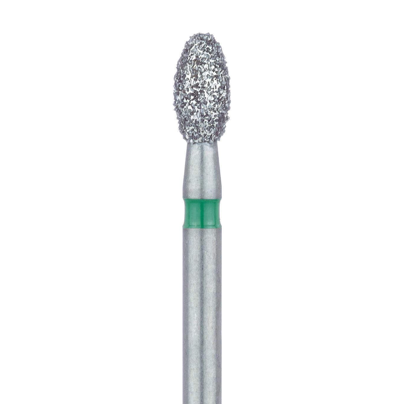 Meisinger Multi-Use Diamond Bur, FG, Football/Egg, #833G-023, 2.3 mm Head, 4.2 mm Working Length, Coarse, Green, 5/Pk, 833G-023-FG - Multi-Use Diamond Burs, FG, Football, # 833G, 2.3 mm, Coarse, Green, 5/Pk, 833G-023-FG - Image 1