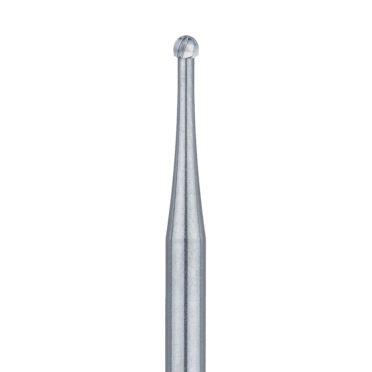 Meisinger HM1-010-FG Operative Carbide Bur, Round #2, 1.0 mm Head, Friction Grip, 5/Pk - Meisinger Carbide HM1-010-FGXXL #2 Round 30mm Length Shank 5Pk - Image 1