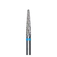 Meisinger Tungsten Carbide Cutter, X-Cut Medium, Tapered Fissure, Round End, HP, 2.3 mm Diameter, 11.5 mm Head Length, Blue Ring, HM 23GX-023 - Tungsten Carbide Cutters – GX – X-Cut Medium, Blue Ring - Conical, Round End – HM 23GX-023, HP, 2.3 mm Diameter, 11.5 mm Head Length - Image 1