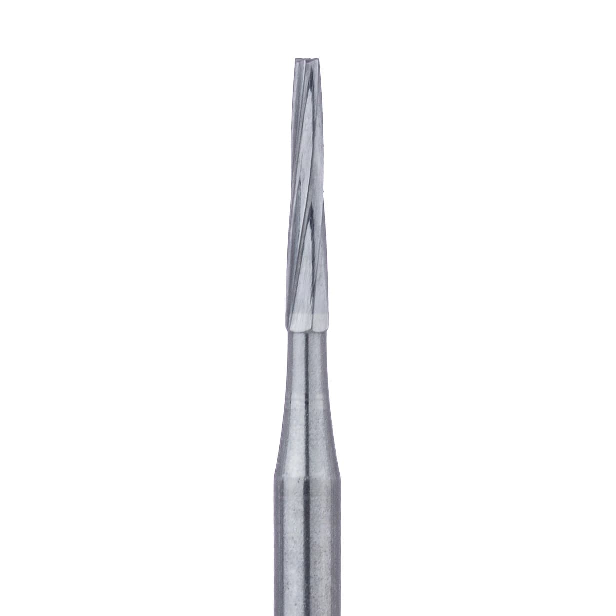 Meisinger Tungsten Carbide Bur #170L, HM23L-010-FGL, Long Tapered Fissure Crosscut, Friction Grip (FG) Long Shank, 1.0 mm Head, 5/Pk - Tungsten Carbide Burs – HM 23L Tapered Fissure FG, 5/Pkg - # 170L, 1.0 mm Diameter - Image 1