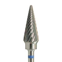 Meisinger HM 416-060 Tungsten Carbide Lab Bur, Large X-Mas Tree, Plain Cut, Medium, HP, 6.0 mm, 1 Each - Lab Bur Carbide Cutters – S, Plain Cut, Medium, HP, 1/Pkg - Size 416, 6.0 mm Diameter - Image 1