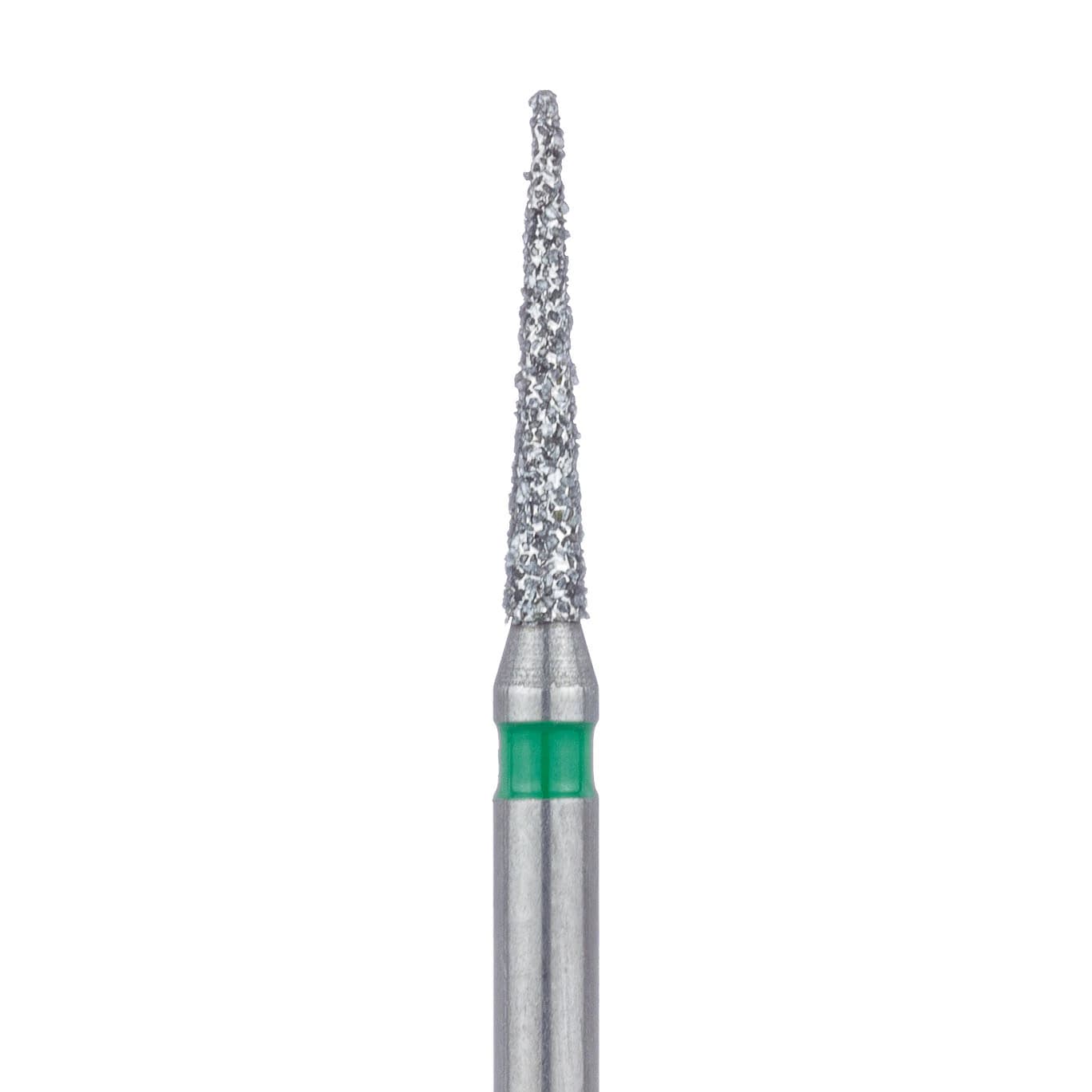 Meisinger Multi-Use Diamond Bur, Friction Grip (FG), Needle, 858G-014, 1.4 mm Head, 8 mm Working Length, Coarse, Green, 5/Pk, 858G-014-FG - Multi-Use Diamond Bur, Friction Grip, Needle, 858G, 1.4 mm, Coarse, Green, 5/Pk, 858G-014-FG - Image 1