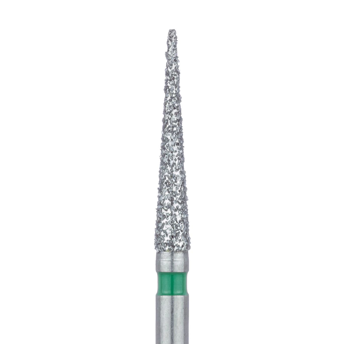 Meisinger 859G-018-FG Diamond Bur, FG, Coarse, Green, Needle, Point End, 1.8 mm Head Diameter, 10.0 mm Head Length, 5/Pkg - Diamond Instruments – FG, Coarse, Green, Needle, Point End - 859G-018-FG, 1.8 mm Head Diameter, 10.0 mm Head Length, 5/Pkg - Image 1