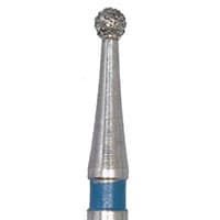 Meisinger Diamond Bur 801-012-SS, Round, Medium Grit, Blue Ring, Friction Grip Short Shank, 1.2 mm, 5/Pk - Meisinger Diamonds 801-012-SS Medium 5/Pk - Image 1