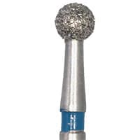 Meisinger Multi-Use Diamond Bur, RA, Round, #801, 2.3 mm, Medium Grit, Blue Ring, 5/Pk, 801-023-RA - Meisinger Multi-Use Diamond Burs, RA, Round, # 801, 2.3 mm, Medium, Blue, 5/Pk, 801-023-RA - Image 1