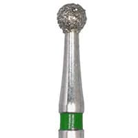 Meisinger 801G-018-HP Coarse Diamond Bur, Round, 1.8 mm, Green Ring, Handpiece Shank, 5/Pk - Meisinger Diamonds 801G-018-HP Coarse 5/Pk - Image 1