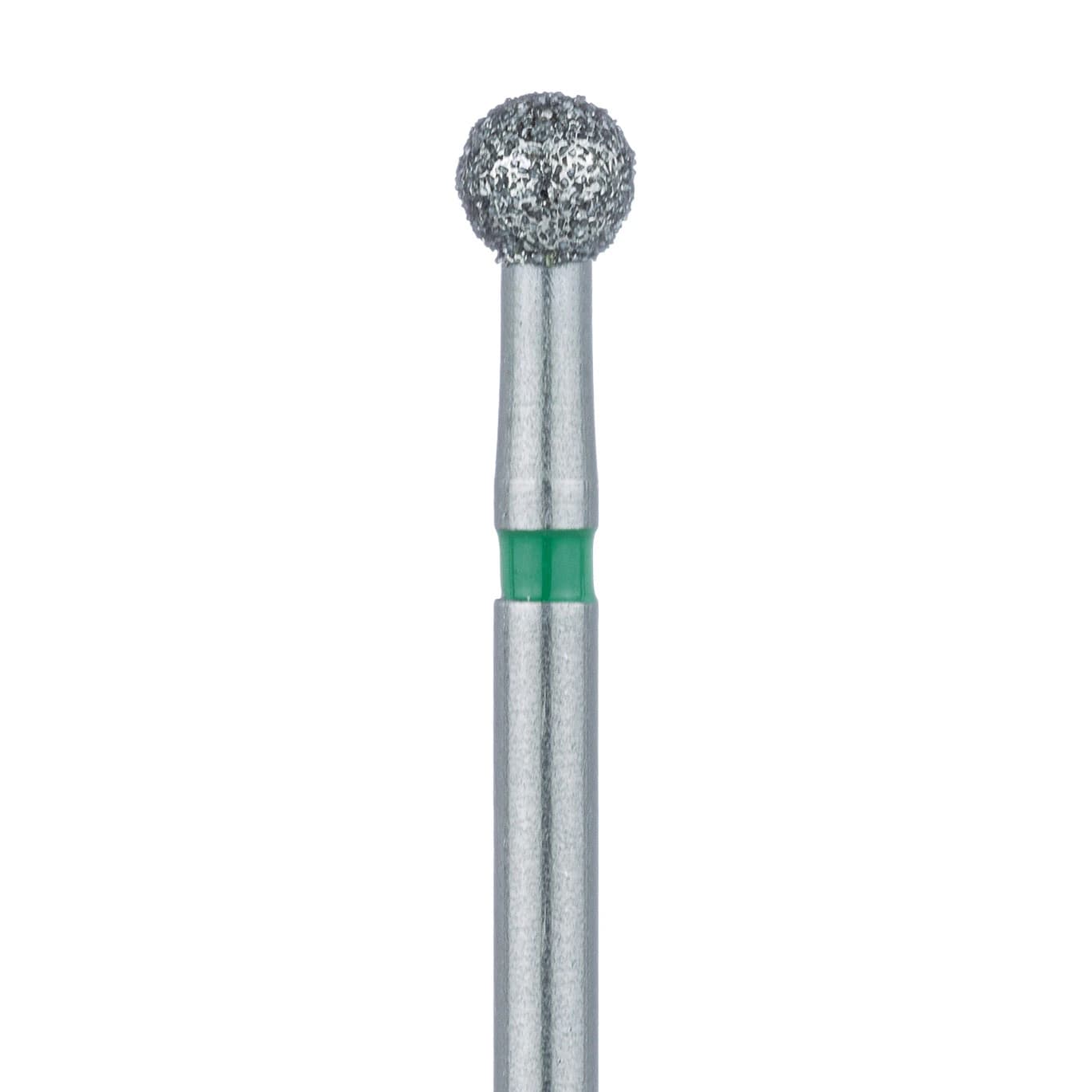 Meisinger Multi-Use Diamond Bur, Friction Grip, Round, 801G, 2.7 mm, Coarse, Green, 5/Pk, 801G-027-FG - Multi-Use Diamond Bur, Friction Grip, Round, 801G, 2.7 mm, Coarse, Green, 5/Pk, 801G-027-FG - Image 1