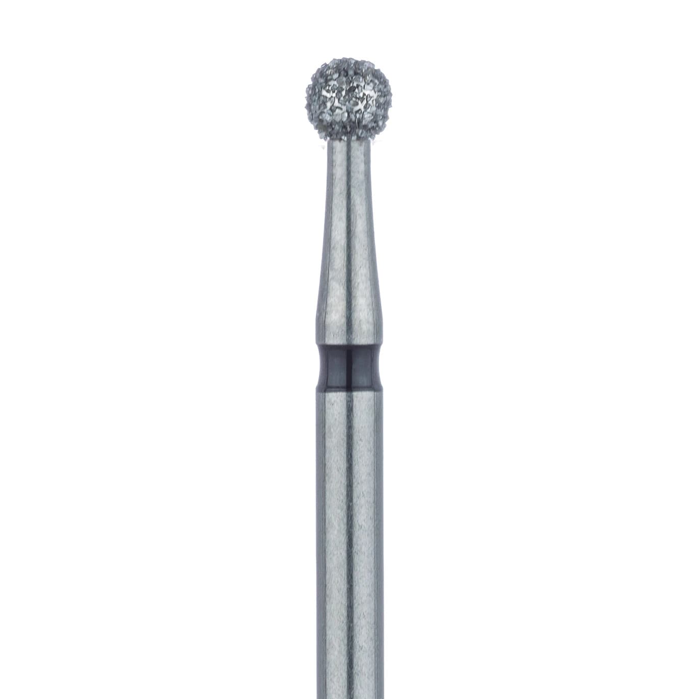 Meisinger 801H-021-FG Diamond Bur, FG, Super Coarse (Black), Round, 2.1 mm Head, 5/Pkg - Diamond Instruments – FG, Super Coarse, Black, Round, Round End, 5/Pkg - 801H-021-FG, 2.1 mm Head Diameter, 2.1 mm Head Length - Image 1
