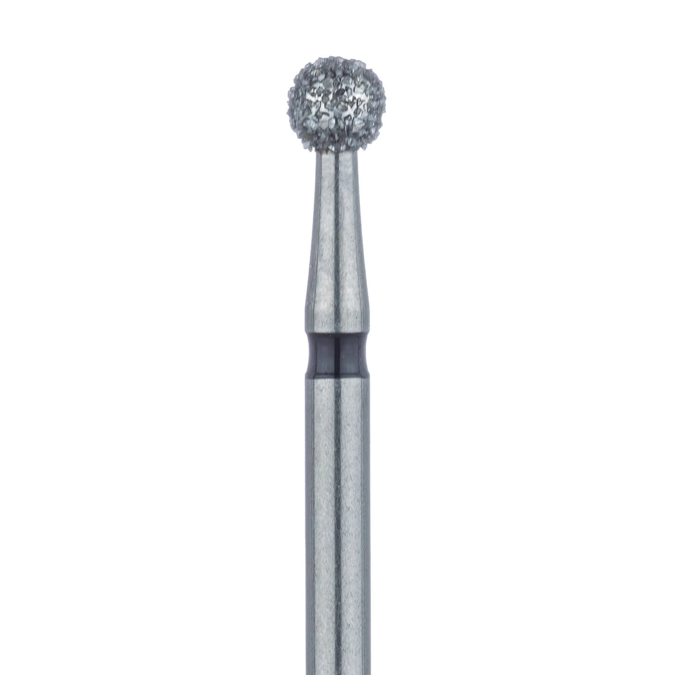 Meisinger 801H-025 FG Super Coarse Diamond Bur, Round, 2.5mm, Friction Grip, Multi-Use, 5/Pack - Meisinger Diamond, FG, Super Coarse, Black, Round, 801H-025, Pkg/5 - Image 1