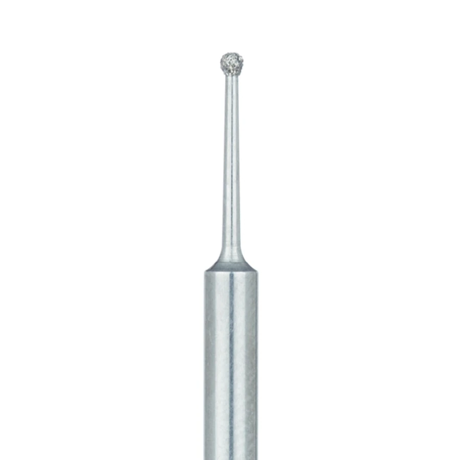 Meisinger 801L-010-HP Medium Diamond Bur, Round 1.0 mm, Long, HP Shank, 5/Pk - Meisinger Diamonds 801L-010-HP Medium 5/Pk - Image 1