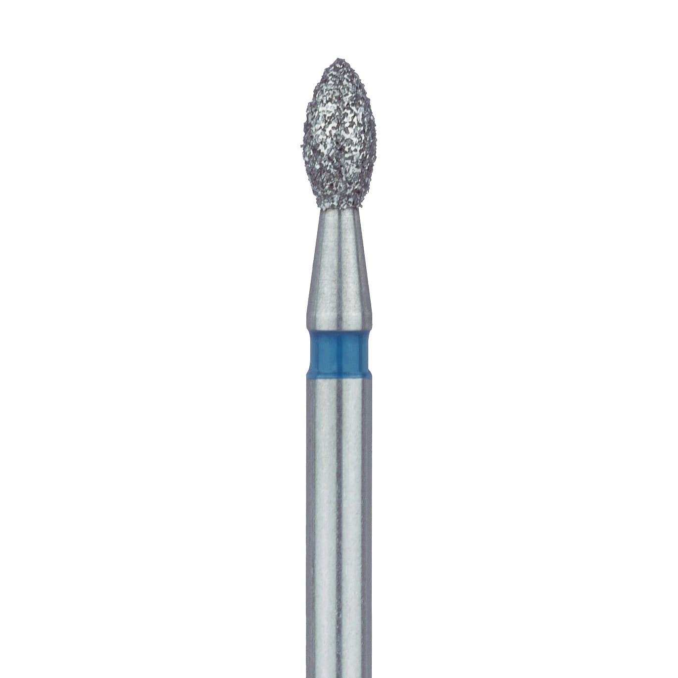 Meisinger 831-018-FG Medium Diamond Bur, Pointed Football, Friction Grip, 1.8 mm Head Diameter, Blue Ring, 5/Pk - Meisinger Diamonds 831-018-FG Medium 5/Pk - Image 1