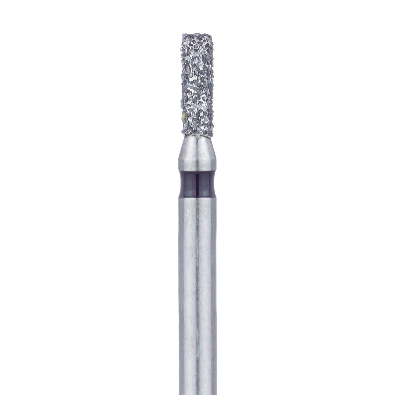 Meisinger 840H-014-FG Diamond Bur, Super Coarse, Round Edge Cylinder, 1.4 mm Head Diameter, 4.0 mm Head Length, Friction Grip, 5/Pack - Diamond Instruments – FG, Super Coarse, Black, Cylinder, Round End, 5/Pkg - 840H-014-FG, 1.4 mm Head Diameter, 4.0 mm Head Length - Image 1